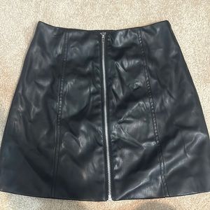 Forever 21 Black Leather Mini Skirt